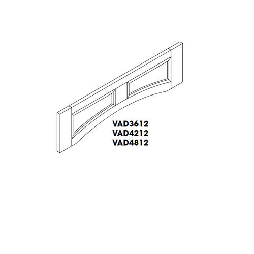 PW-VAD4212 ( Arched Panel Valance - 42"Wx12"Hx.75"D - Trimmable 2 1/2" Each Side )
