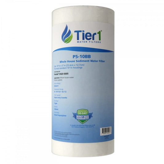 Tier1 10" x 4.5" Polypropylene Sediment Filter, 5 Micron