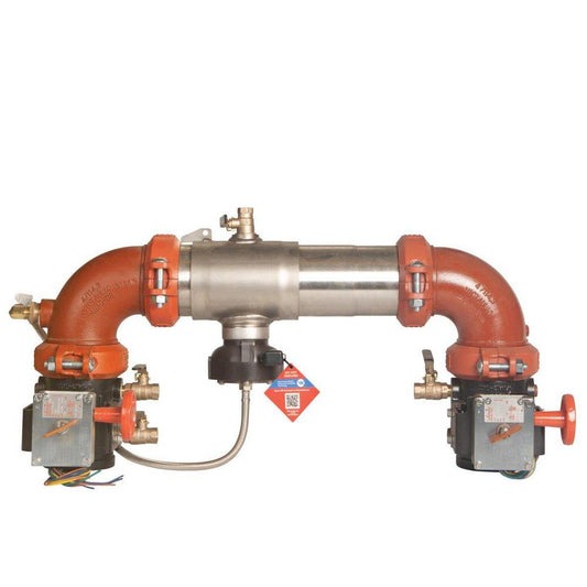 Watts Series 957 3 in Stainless Steel Grooved Reduced Pressure Zone Assembly with Flood Sensor and UL/FM Butterfly Valves