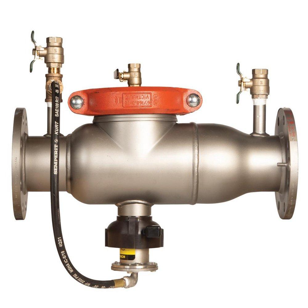 Watts 994-FS Series 3 in Stainless Steel Flanged Reduced Pressure Zone Assembly with Flood Sensor
