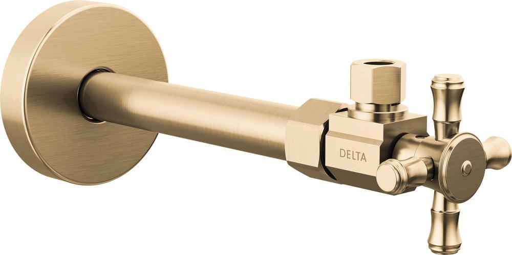 1/2 in. Compression Cross Angle Supply Stop Valve in Champagne Bronze