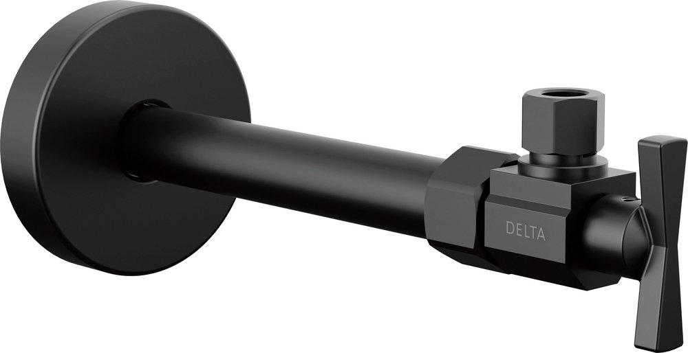 3/8 in. Compression Dial Angle Supply Stop Valve in Matte Black