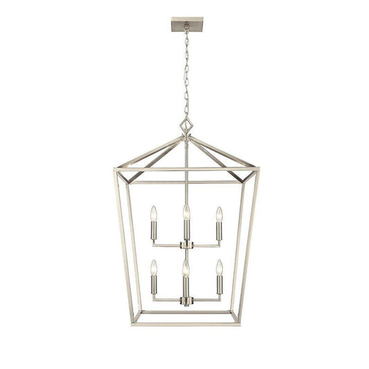 8-Light Pendant Light in Modern Gold