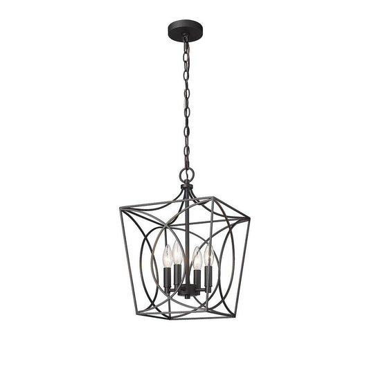 Millennium Lighting Tracy 4-Light Pendant Light in Matte Black