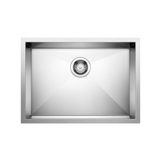 BLANCO Quatrus 25 in. Undermount Stainless Steel Single Bowl Kitchen Sink in Satin