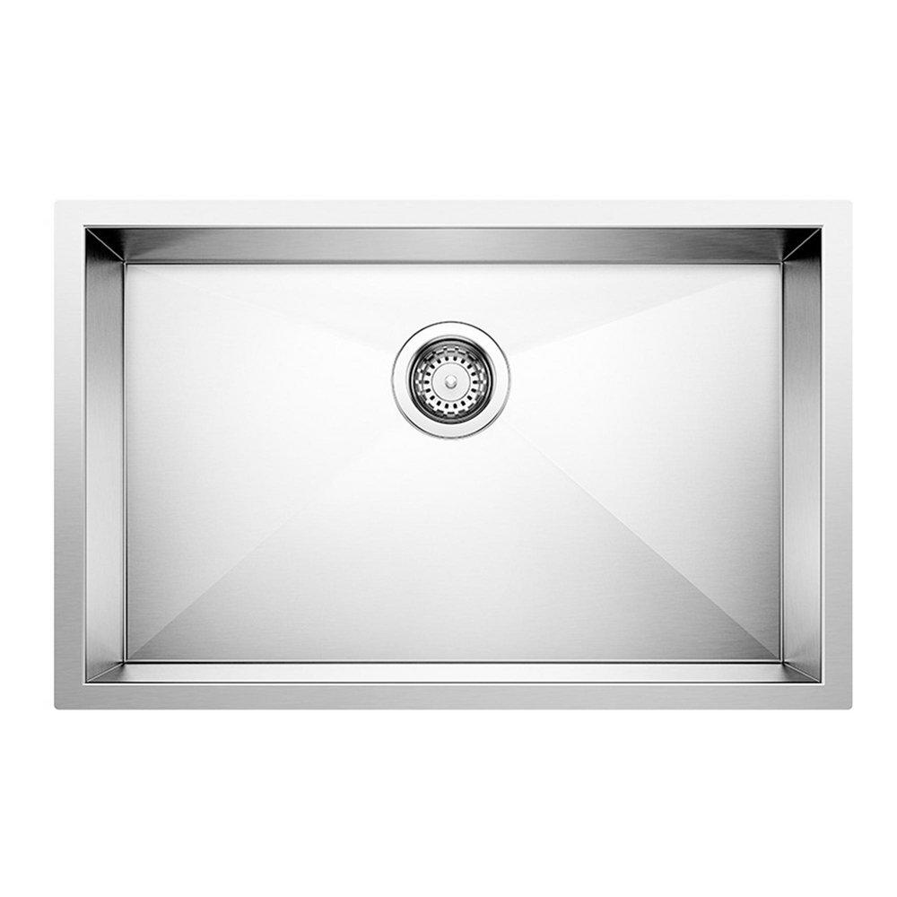 BLANCO Quatrus 28 in. Undermount Stainless Steel Single Bowl Kitchen Sink in Satin