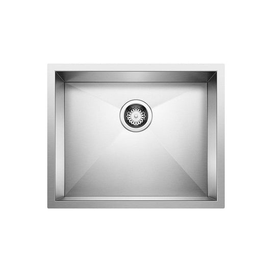BLANCO Quatrus 21-15/16 in. Undermount Stainless Steel Single Bowl Kitchen Sink in Polished Satin