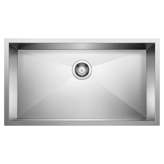BLANCO Quatrus 31-15/16 in. Undermount Stainless Steel Single Bowl Kitchen Sink