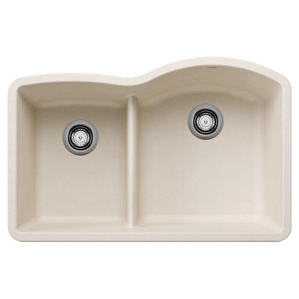 BLANCO Diamond 32-1/16 in. Undermount Composite Double Bowl Kitchen Sink in Soft White