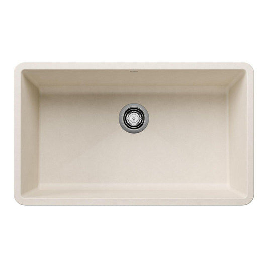 BLANCO Precis 32 in. Undermount Composite Single Bowl Kitchen Sink in Soft White