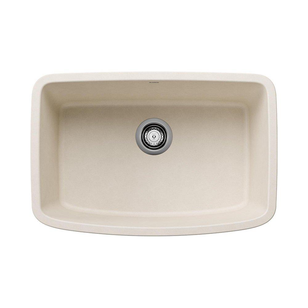 BLANCO Valea 27 in. Undermount Silgranit Single Bowl Kitchen Sink in Soft White