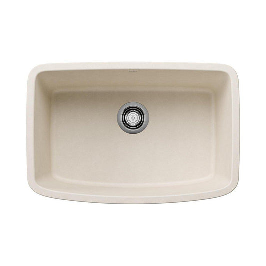 BLANCO Valea 27 in. Undermount Silgranit Single Bowl Kitchen Sink in Soft White