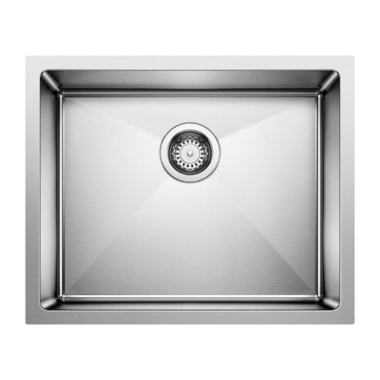 BLANCO Quatrus 22 in. Undermount Stainless Steel Single Bowl Kitchen Sink in Satin