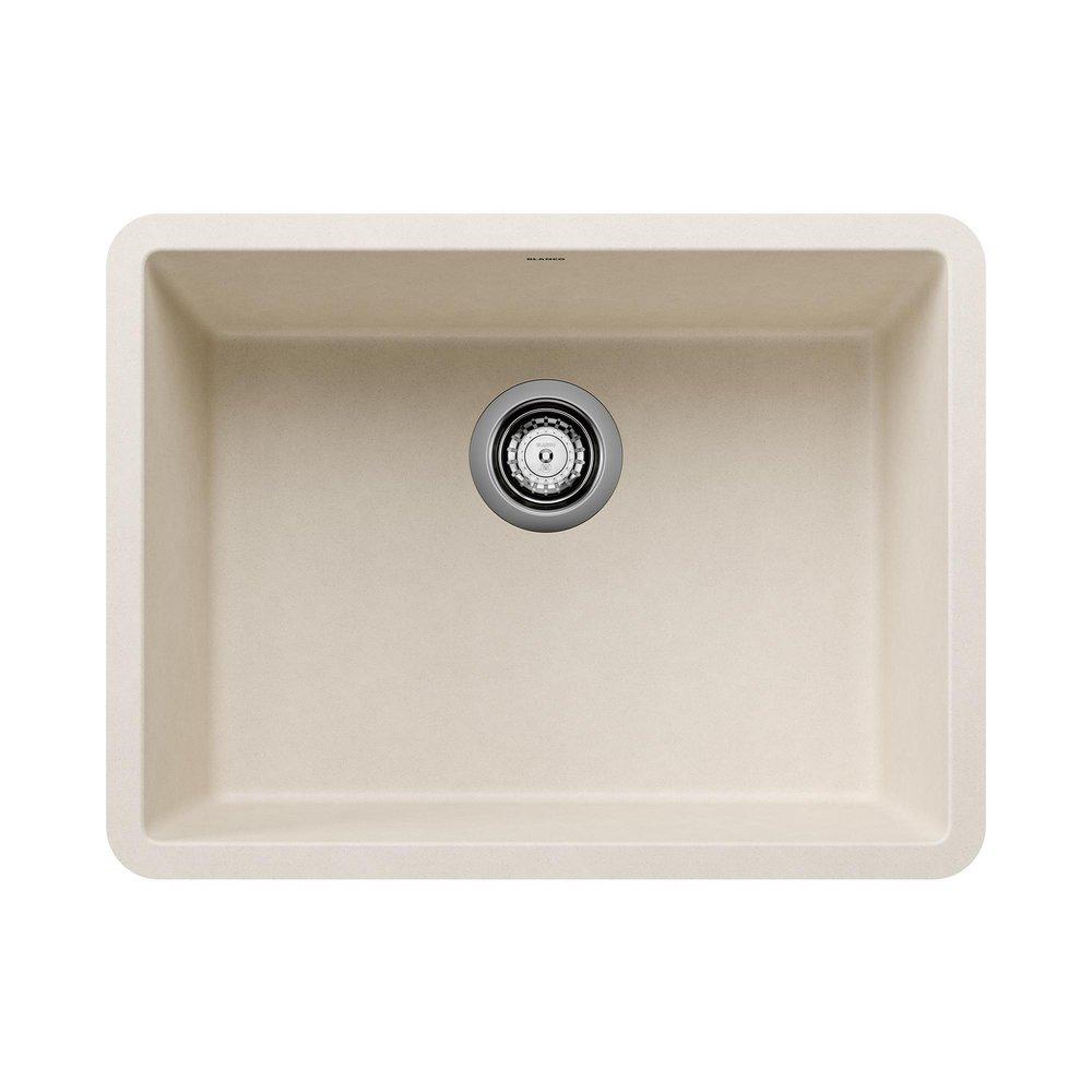 BLANCO Precis 23-7/16 in. Undermount Composite Single Bowl Kitchen Sink in Soft White