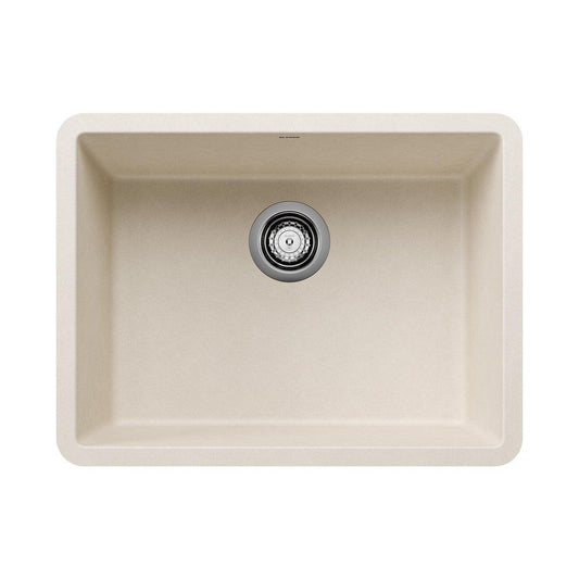 BLANCO Precis 23-7/16 in. Undermount Composite Single Bowl Kitchen Sink in Soft White