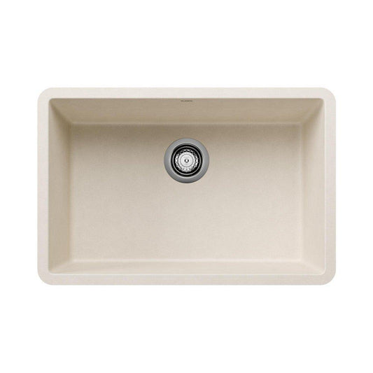 BLANCO Precis 26-13/16 in. Undermount Composite Single Bowl Kitchen Sink in Soft White