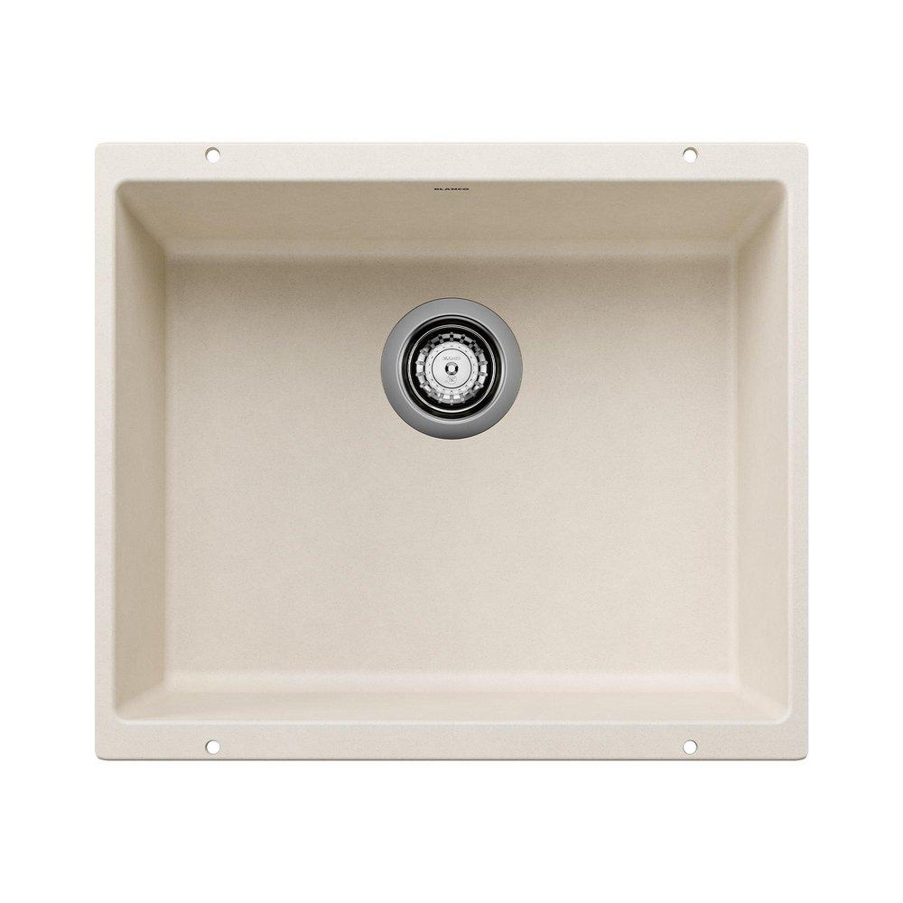 BLANCO Precis 20-7/8 in. Undermount Composite Single Bowl Kitchen Sink in Soft White