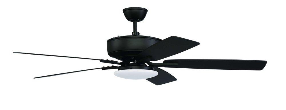 Craftmade Pro Plus 112 52 in. 5-Blade Indoor Ceiling Fan in Flat Black