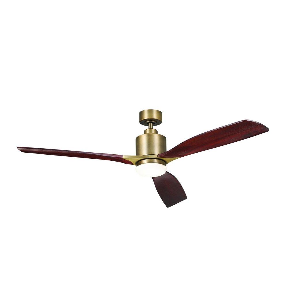 Kichler Lighting Ridley II 60 in. 3-Blade Indoor Ceiling Fan in Brushed Natural Brass