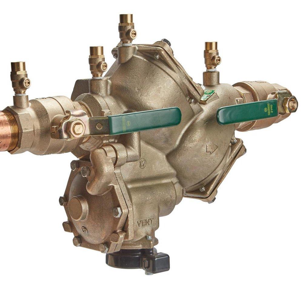 Watts Series LF909 2 in Copper Silicon Alloy MPT Reduced Pressure Zone Assembly with Quarter-Turn Ball Valves and Flood Sensor