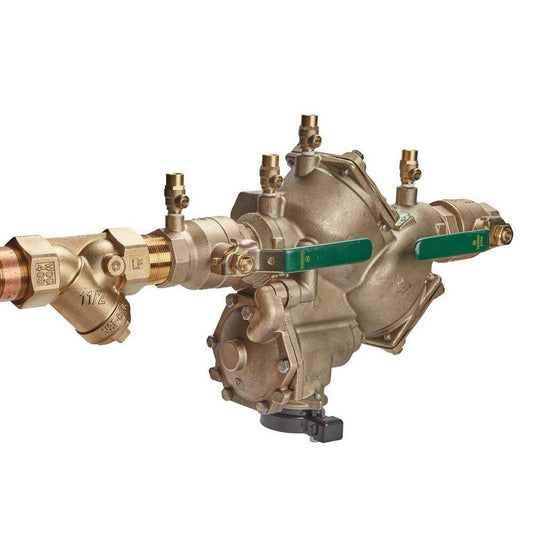 Watts Series LF909 1-1/2 in Copper Silicon Alloy MPT Reduced Pressure Zone Assembly with Quarter-Turn Ball Valves and Flood Sensor