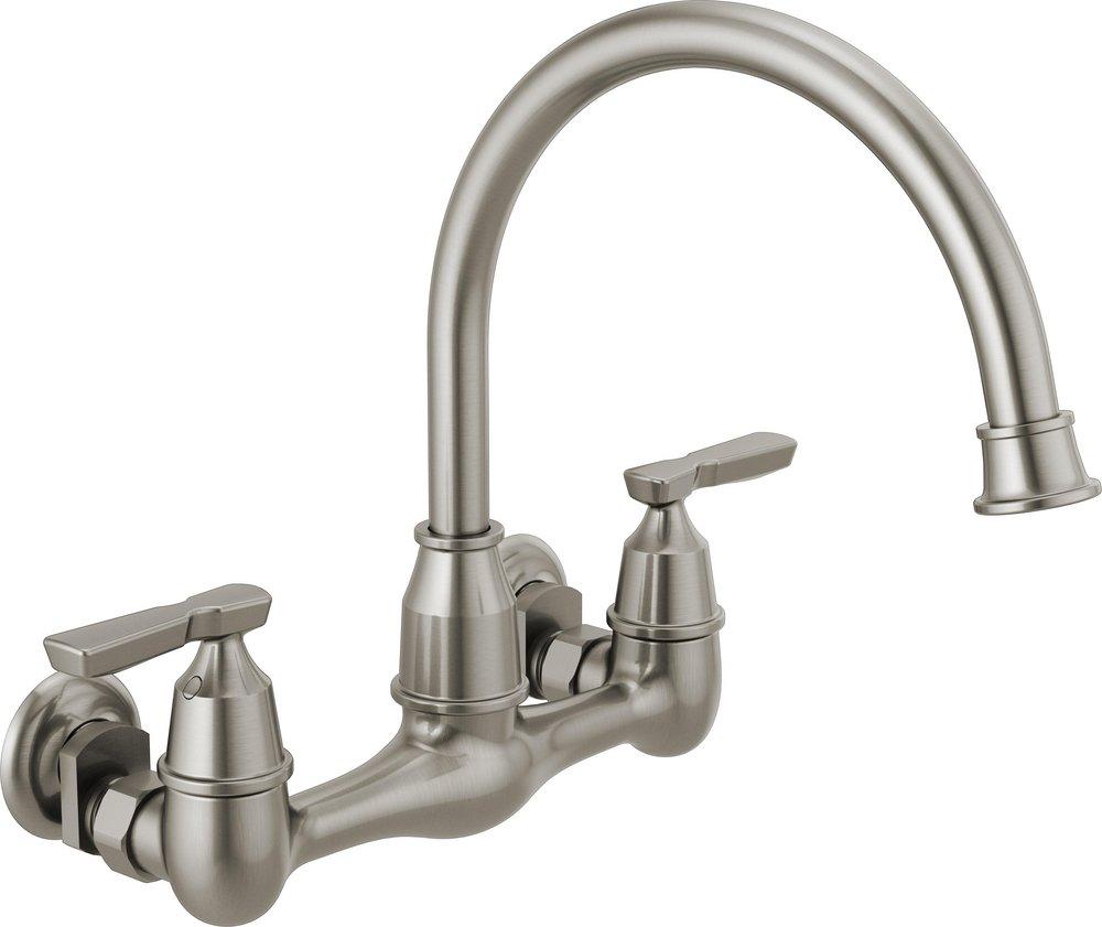 Delta Faucet Corin™ Two Handle Bridge Kitchen Faucet in Brilliance Stainless