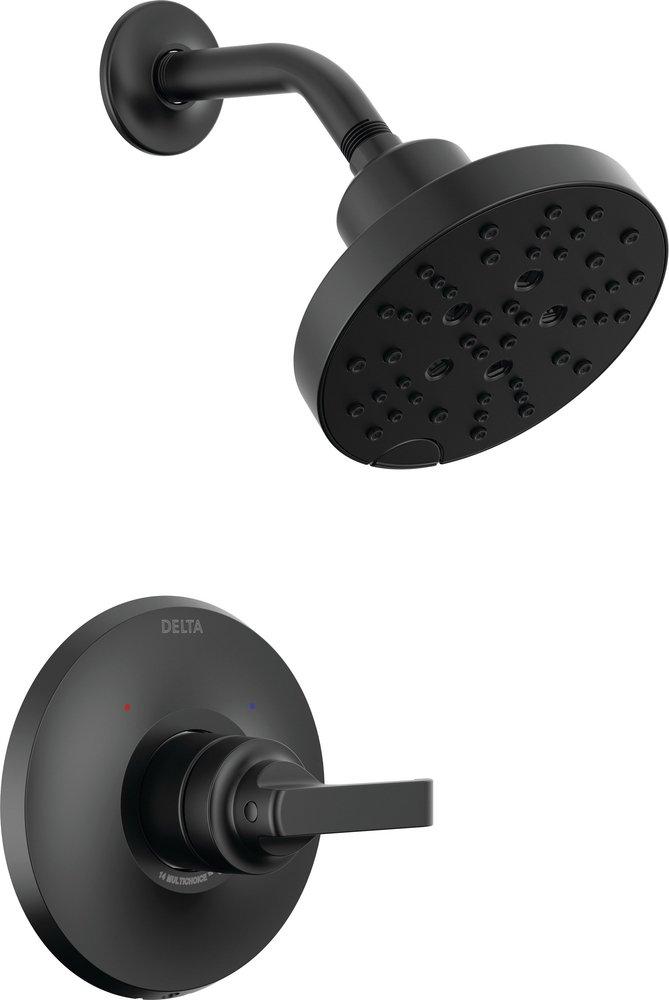 Delta Faucet Tetra™ Single Handle Multi Function Shower Faucet in Matte Black (Trim Only)