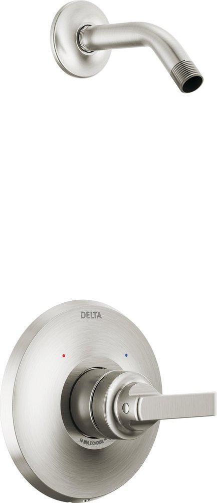 Delta Faucet Tetra™ Single Handle Shower Faucet in Lumicoat® Stainless (Trim Only) (Showerhead Sold Separately)
