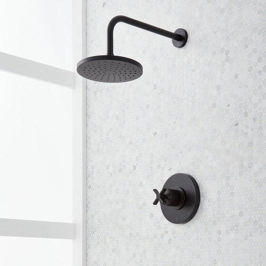 Signature Hardware Vassor Single Function Showerhead System in Matte Black