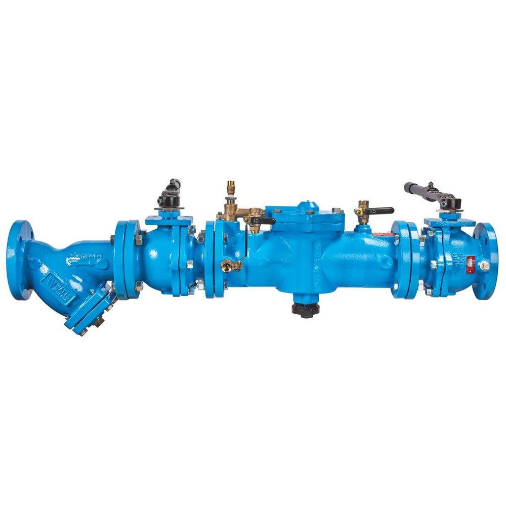 Watts LF009 Series 2-1/2 in. Cast Iron Reduced Pressure Zone Assembly with Quarter-Turn Ball Valves and Flood Sensor