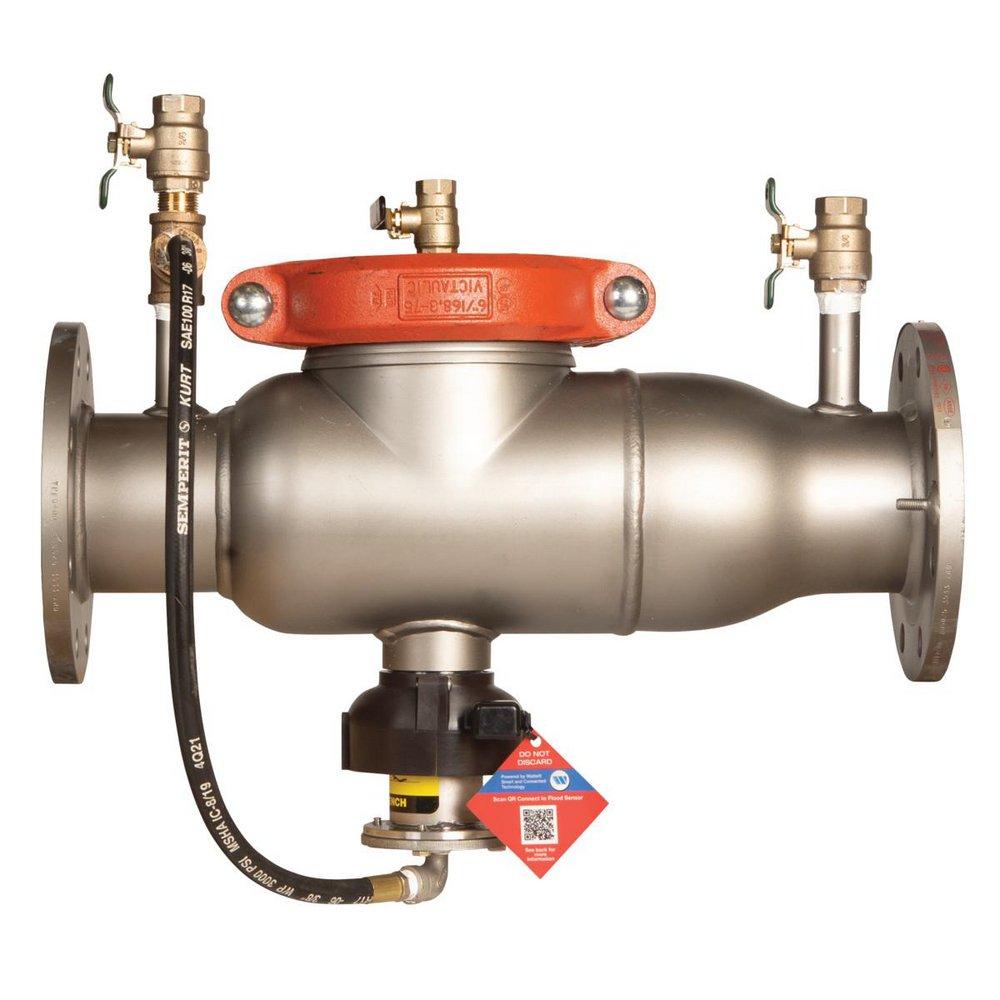 Ames Fire & Waterworks Series 4000SS 2-1/2 in Stainless Steel Flanged Reduced Pressure Zone Assembly with Flood Sensor