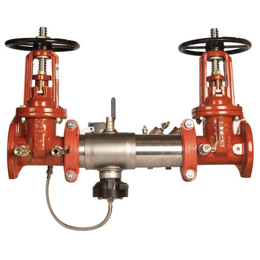 Ames Fire & Waterworks Series C500 10 in Stainless Steel Flanged Reduced Pressure Detector Assembly with OS & Y Gate Valves, Water Meter and Flood Sensor