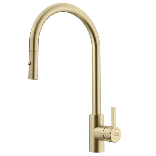 Franke Eos Neo Single Handle Pull Down Kitchen Faucet in Gold