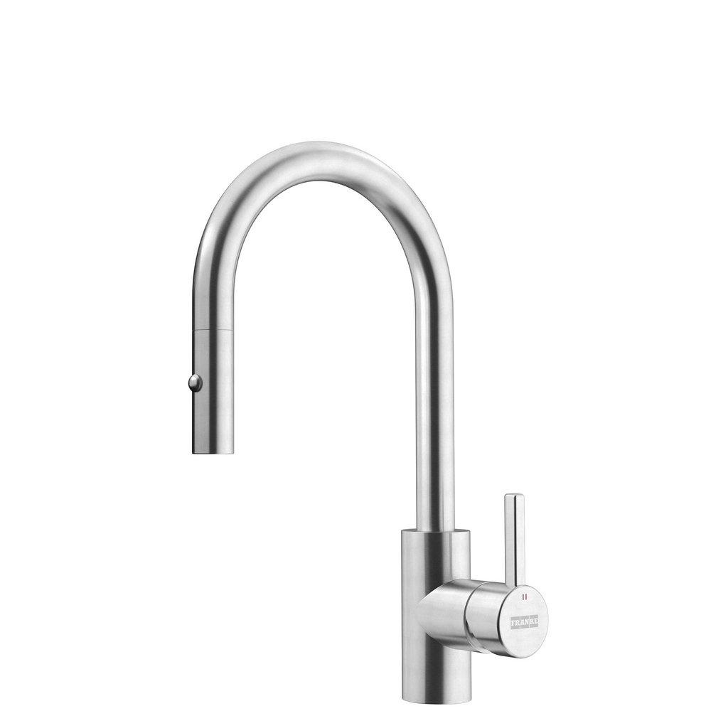 Franke Eos Neo Single Handle Sink Faucet Bar Faucet in Stainless Steel