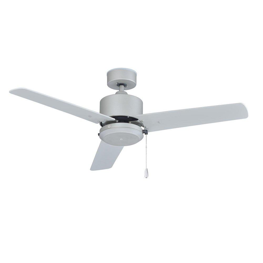 RP Lighting Aldea XI 44 in. 3-Blade Indoor/Outdoor Ceiling Fan in Brushed Pewter