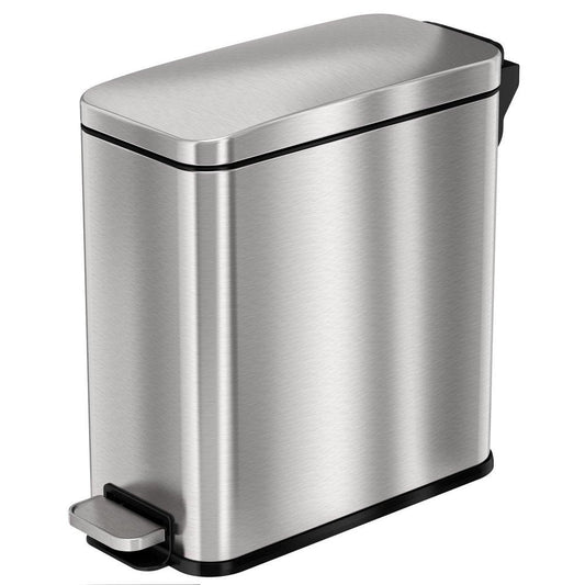 HLS Commercial Fire Rated Series 3 Gal Fire Rated Stainless Steel Soft Step Trash Can with Odor Filter and Removable Inner Bucket