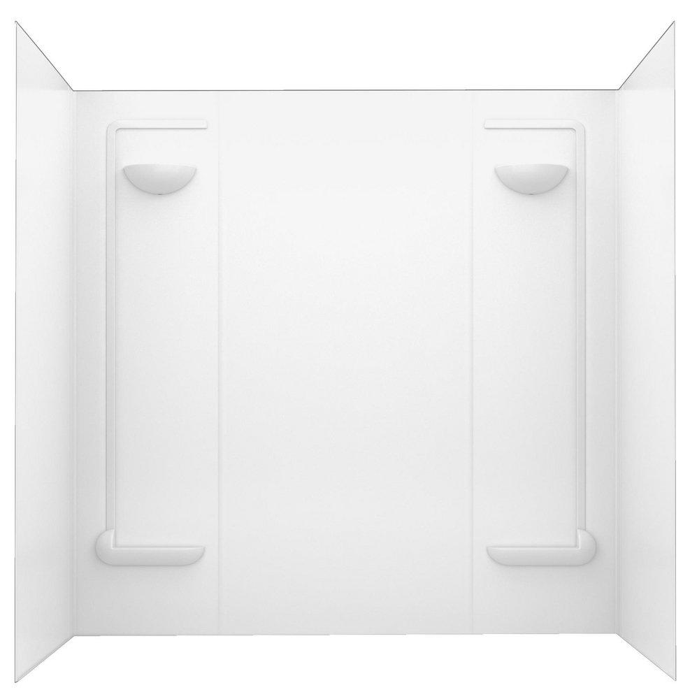 60 x 57 in. Tub & Shower Wall Kit in White