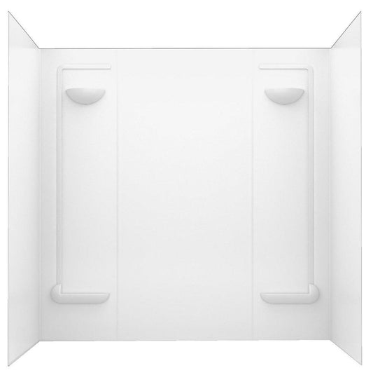 60 x 57 in. Tub & Shower Wall Kit in White