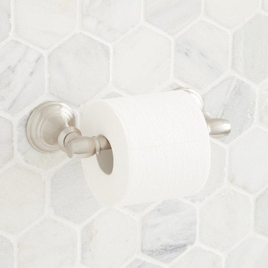 Signature Hardware Beasley Toilet Tissue Holder in Brushed Nickel