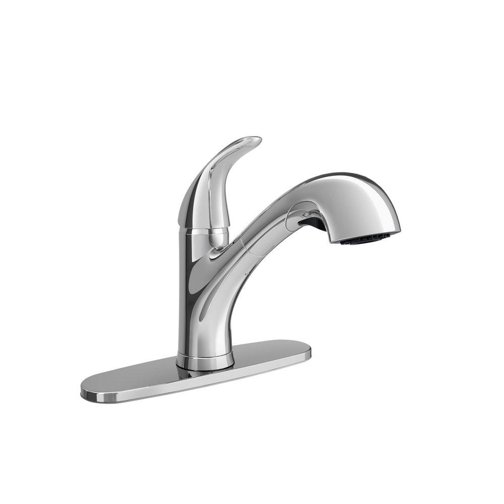 PROFLO® Hallinan Single Handle Pull Out Kitchen Faucet in Polished Chrome