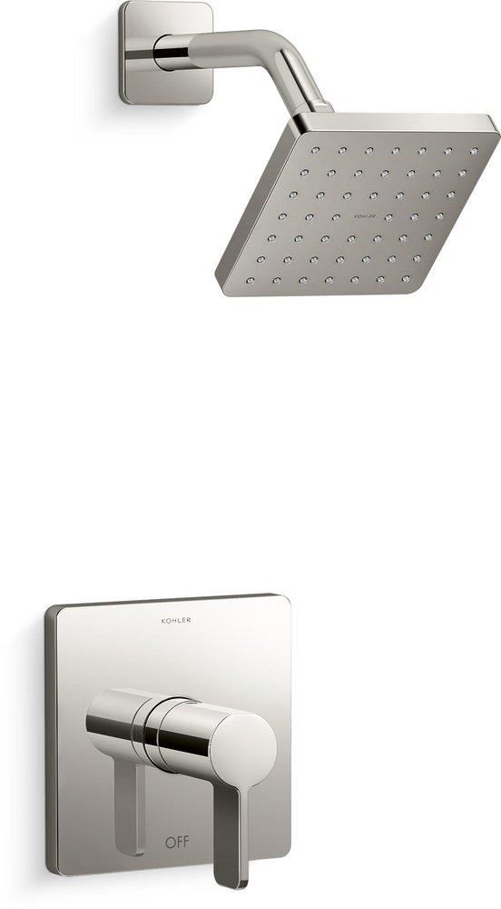 KOHLER Parallel™ One Handle Single Function Shower Faucet in Vibrant Polished Nickel (Trim Only)