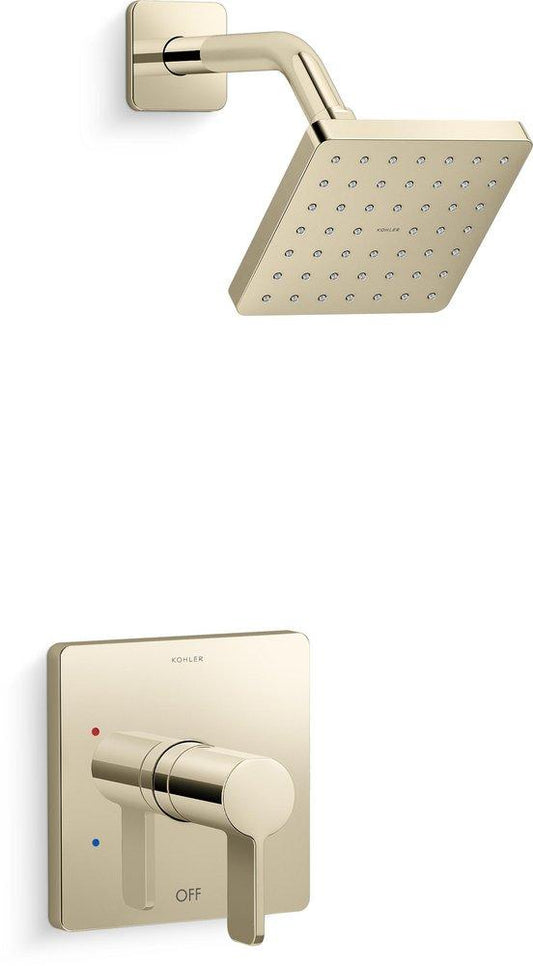 KOHLER Parallel™ One Handle Single Function Shower Faucet in Vibrant French Gold (Trim Only)