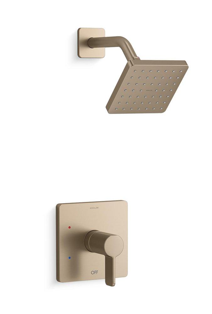 KOHLER Parallel™ One Handle Single Function Shower Faucet in Vibrant Brushed Bronze (Trim Only)