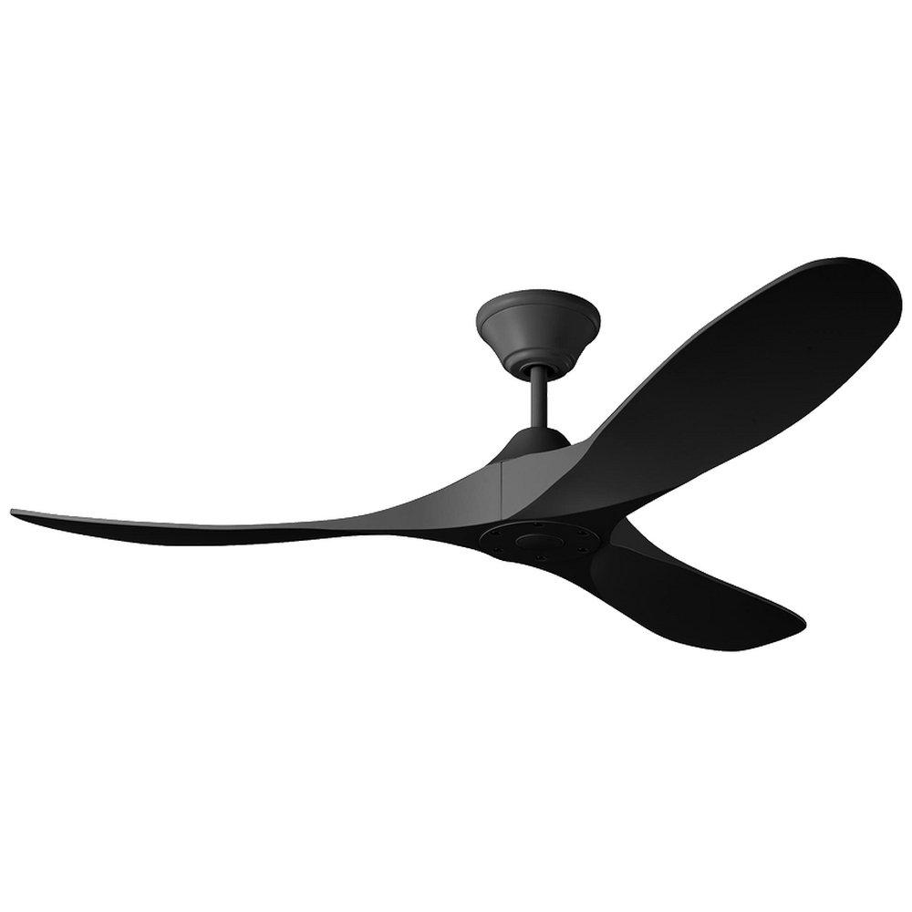Visual Comfort & Co. Fan Maverick Coastal 52 in. 3-Blade Indoor or Outdoor Ceiling Fan in Midnight Black