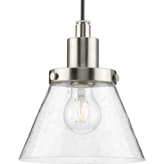 Progress Lighting Hinton 60W 1-Light Medium E-26 Incandescent Pendant in Brushed Nickel