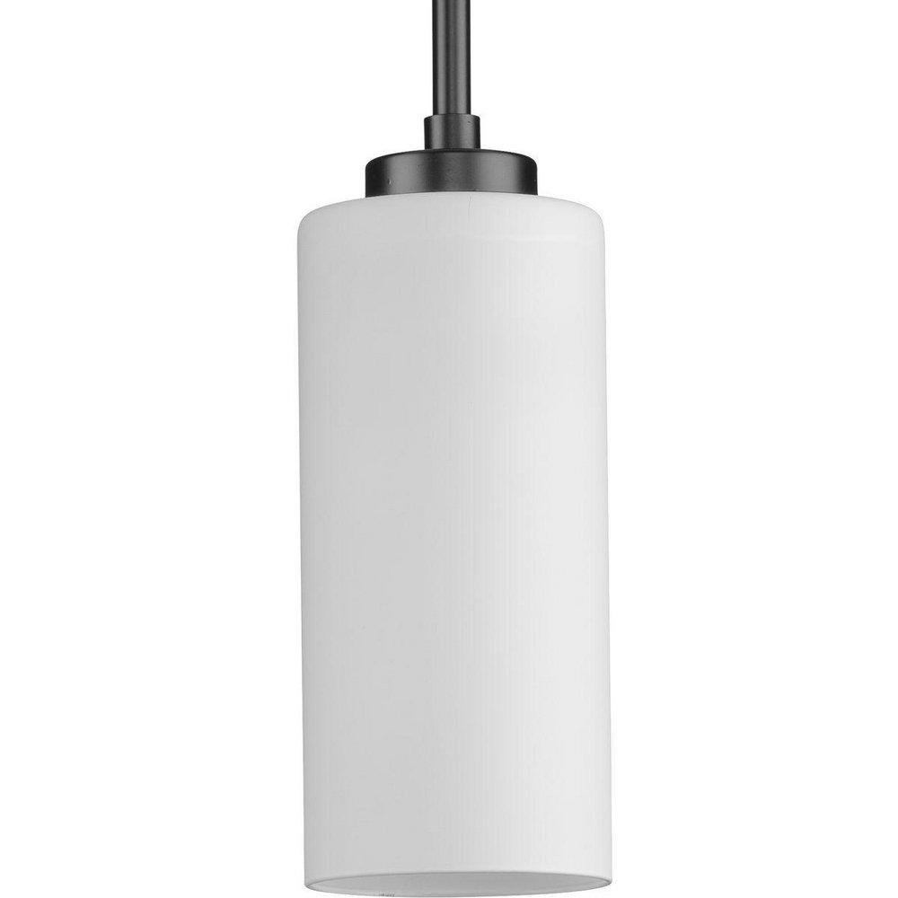 Progress Lighting Cofield 60W 1-Light Transitional Pendant in Matte Black