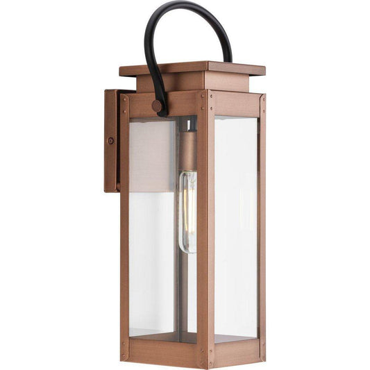 Progress Lighting Union Square 1-Light 100W Medium Outdoor Wall Sconce Lantern in Antique Copper