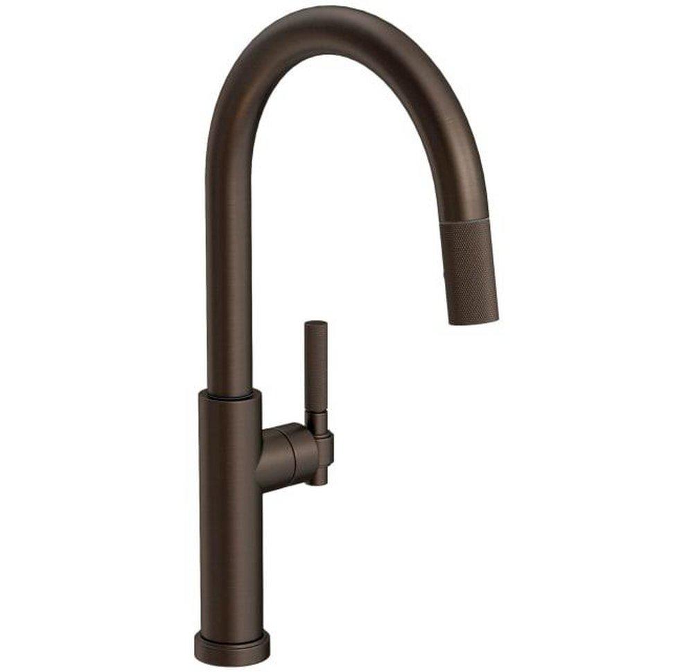 Newport Brass Muncy Single Handle Pull Down Kitchen Faucet in English Bronze