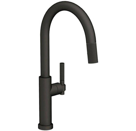 Newport Brass Muncy Single Handle Pull Down Kitchen Faucet in Flat Black
