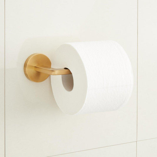 Signature Hardware Drea Toilet Tissue Holder in Brushed Gold